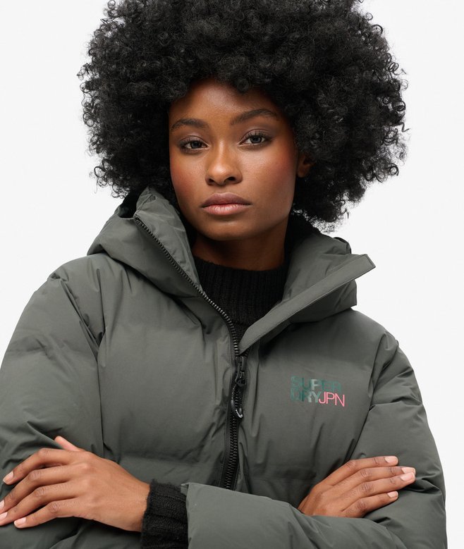 Superdry Cazadora Acolchada De Corte Cuadrado Con Capucha