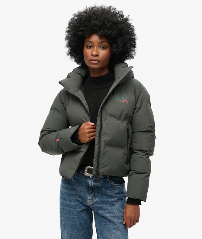 superdry Cazadora acolchada de corte cuadrado con capucha