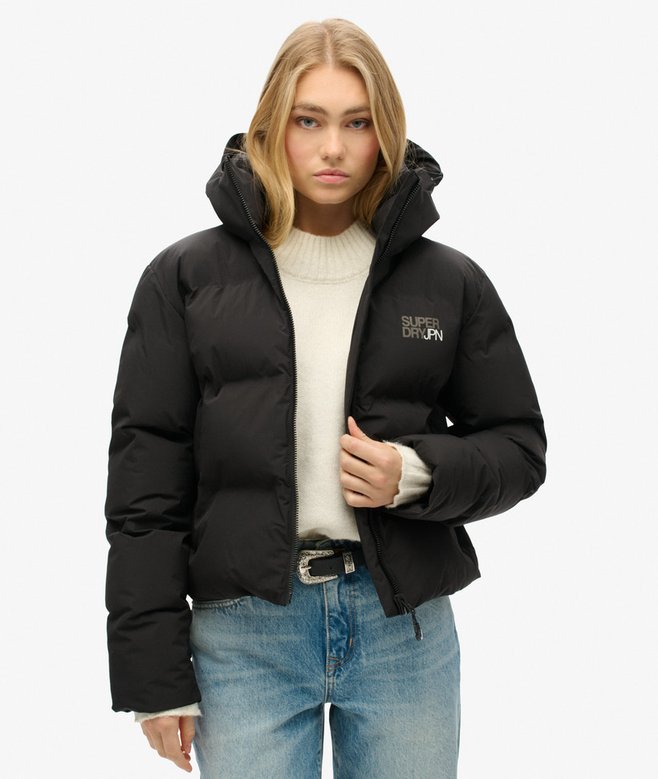 superdry Cazadora acolchada de corte cuadrado con capucha