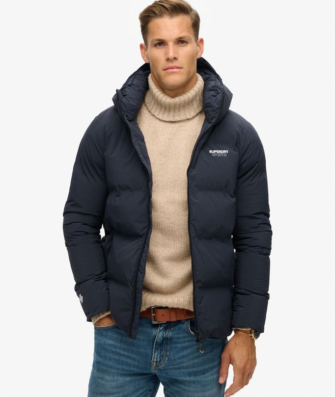 superdry Cazadora acolchada de corte cuadrado con capucha