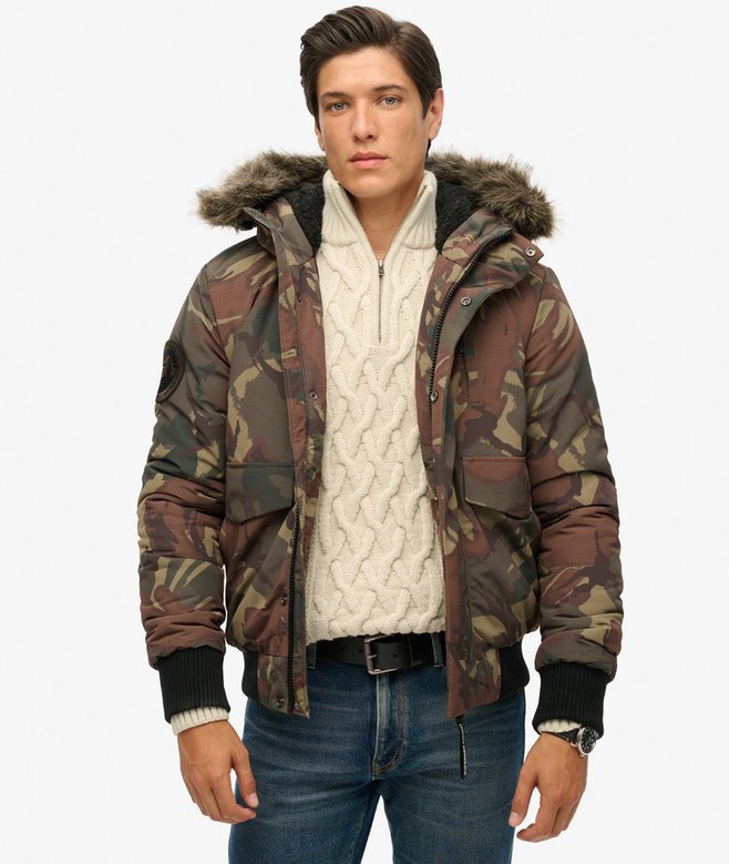 superdry Cazadora bómber acolchada con capucha Everest