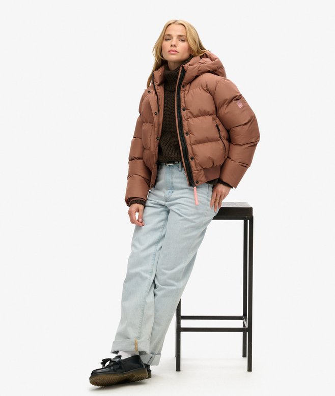 Superdry Cazadora Bómber Acolchada Con Capucha Sports