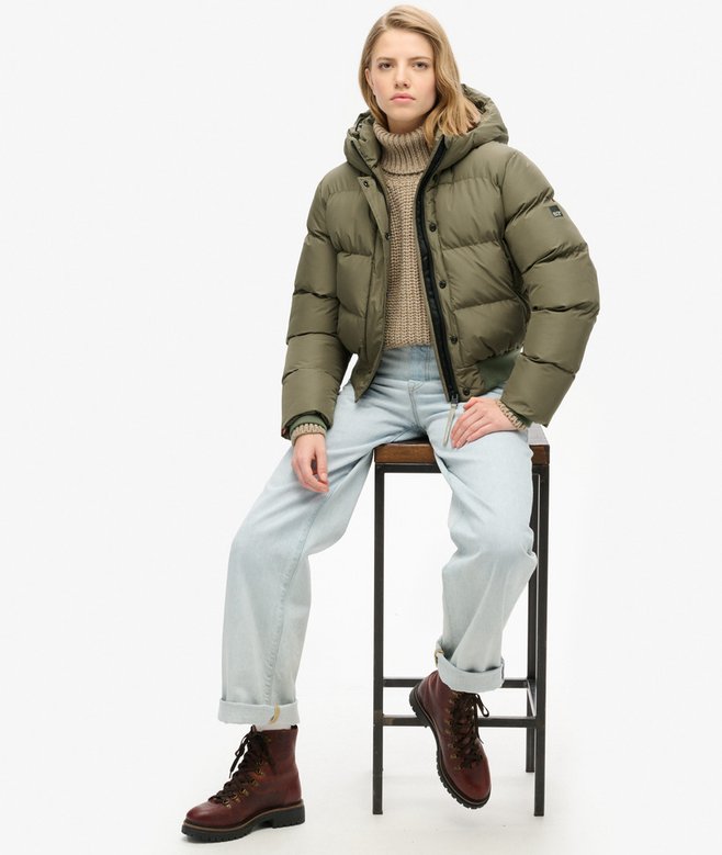 Superdry Cazadora Bómber Acolchada Con Capucha Sports