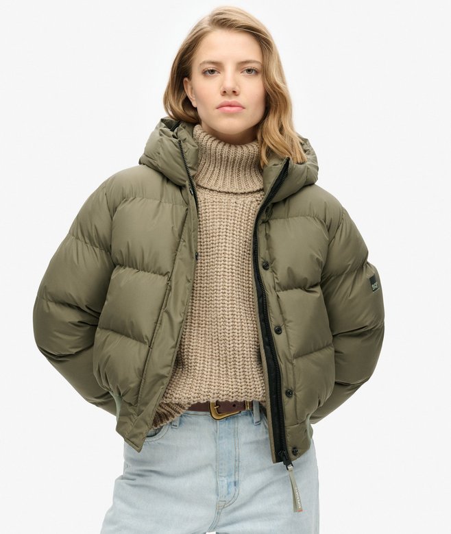 Superdry Cazadora Bómber Acolchada Con Capucha Sports