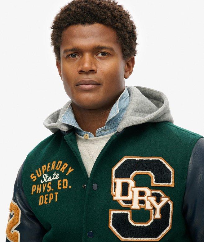 Superdry Cazadora Bómber Con Capucha E Insignia Universitaria