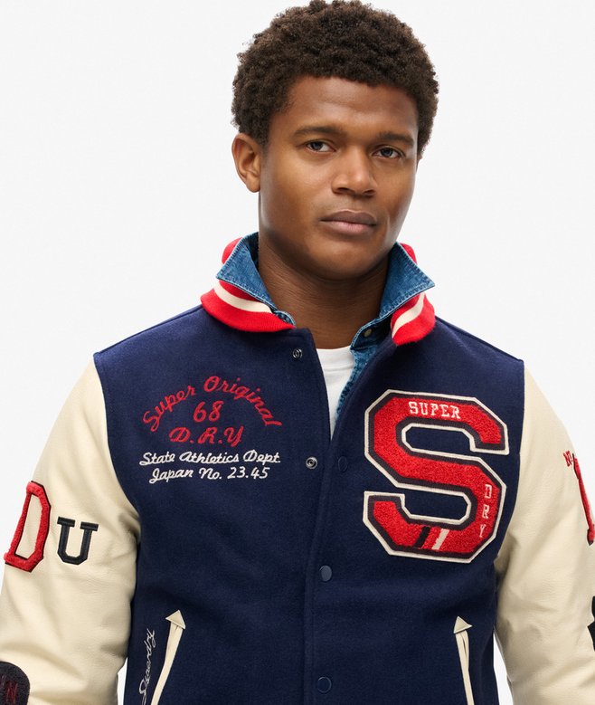 Superdry Cazadora Bómber Con Insignias College Varsity