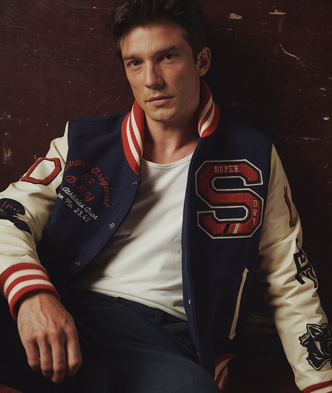 superdry Cazadora bómber con insignias College Varsity