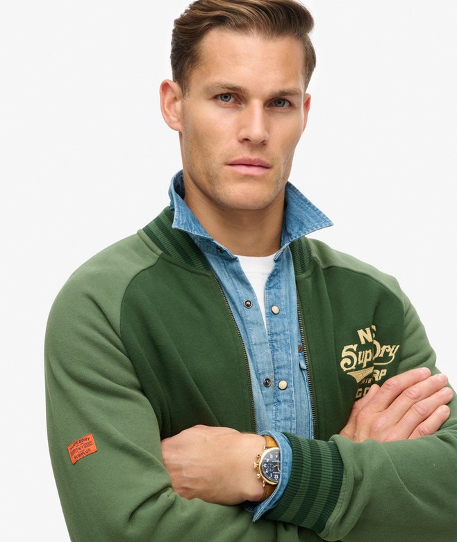 Superdry Cazadora Bómber De Punto Con Gráfico College