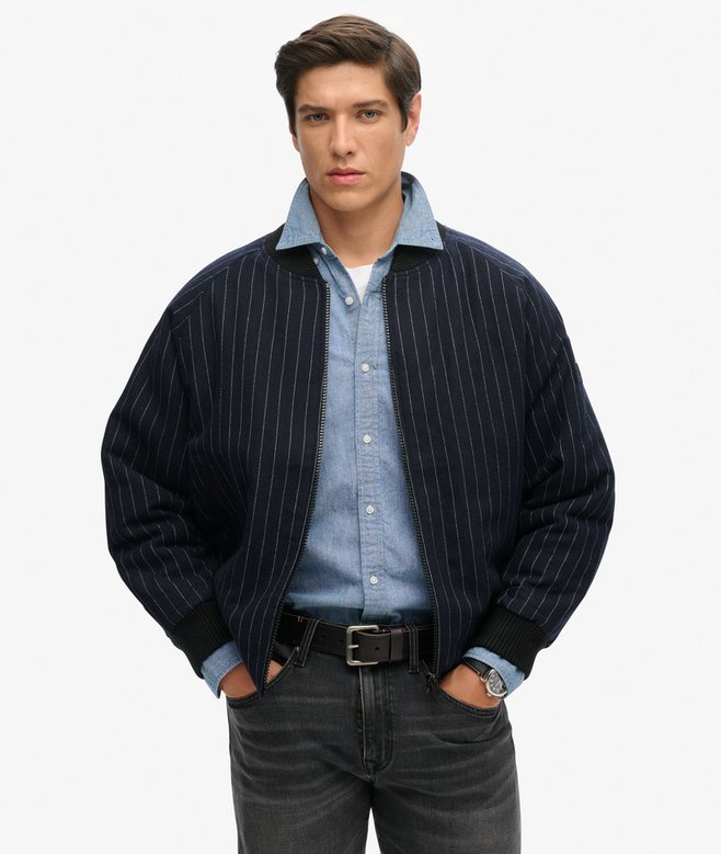 superdry Cazadora bómber unisex de edición limitada con raya diplomática SDX