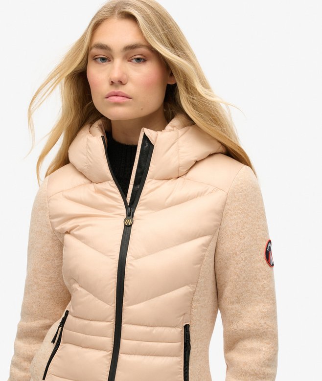 Superdry Cazadora Híbrida De Punto Con Capucha Storm