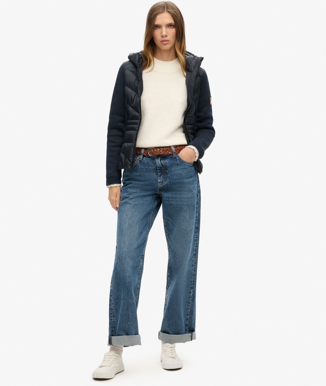 Superdry Cazadora Híbrida De Punto Con Capucha Storm