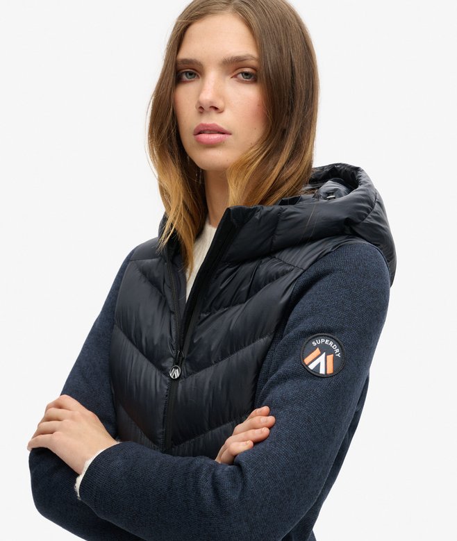 Superdry Cazadora Híbrida De Punto Con Capucha Storm