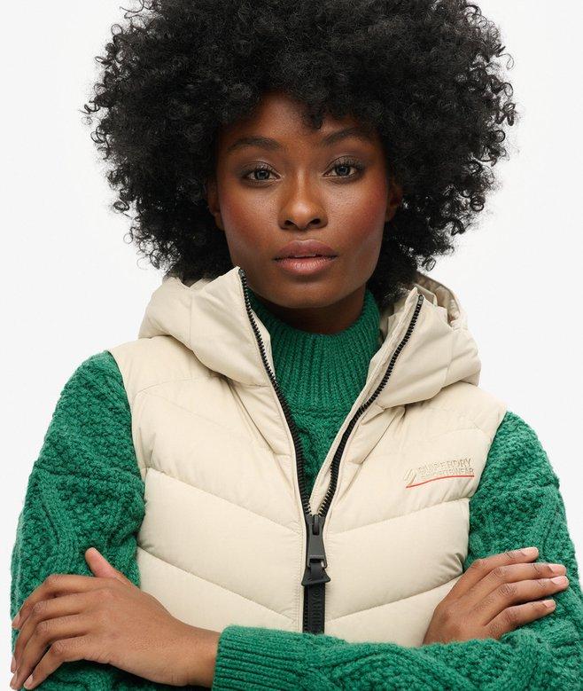 Superdry Chaleco Acolchado De Microfibra Con Capucha