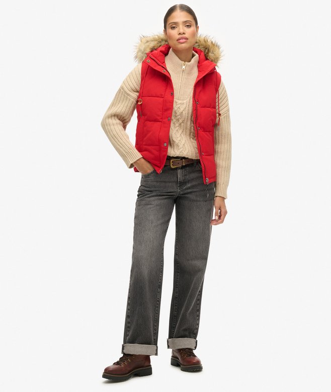 Superdry Chaleco Acolchado De Pelo Sintético Everest