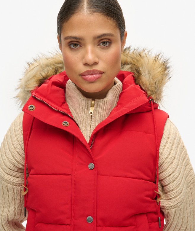 Superdry Chaleco Acolchado De Pelo Sintético Everest