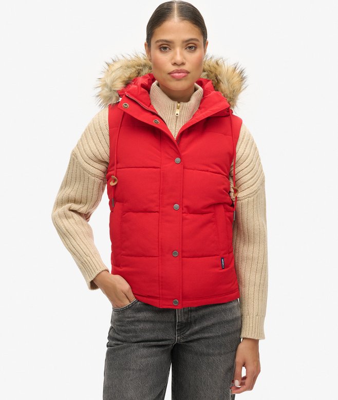 Superdry Chaleco Acolchado De Pelo Sintético Everest