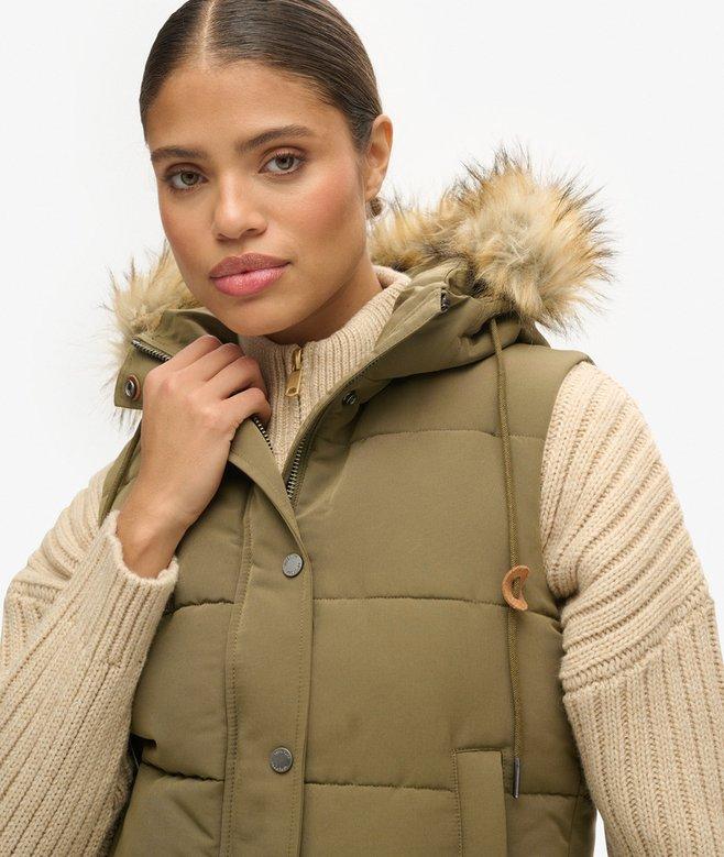 Superdry Chaleco Acolchado De Pelo Sintético Everest