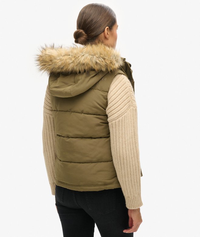 Superdry Chaleco Acolchado De Pelo Sintético Everest