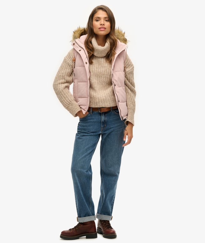 Superdry Chaleco Acolchado De Pelo Sintético Everest