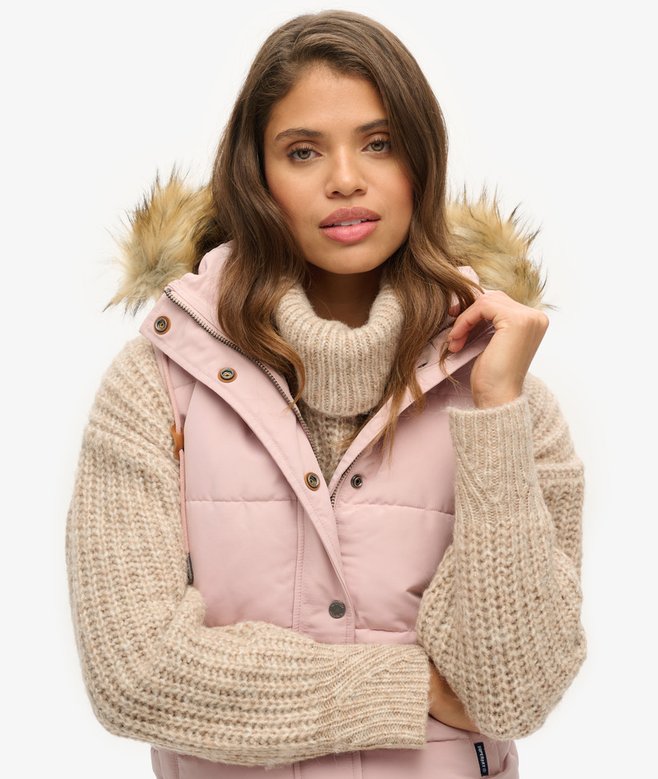 Superdry Chaleco Acolchado De Pelo Sintético Everest