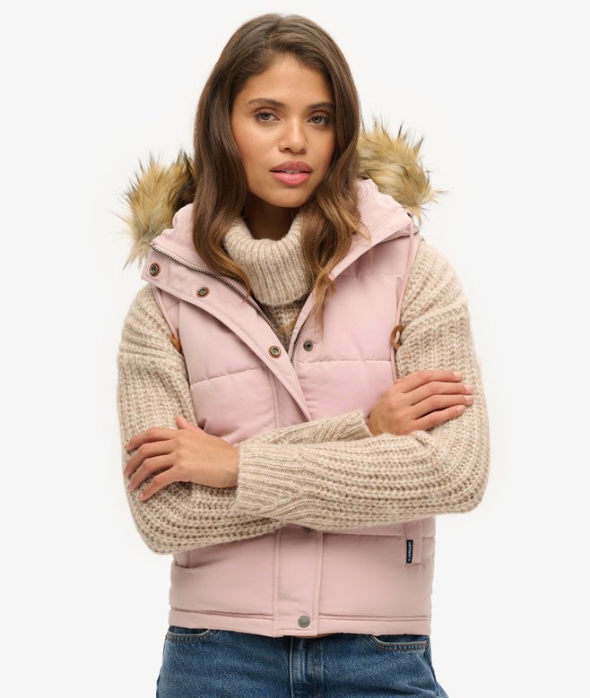 Superdry Chaleco Acolchado De Pelo Sintético Everest