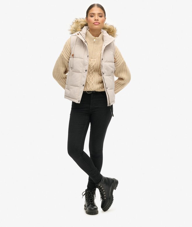 Superdry Chaleco Acolchado De Pelo Sintético Everest