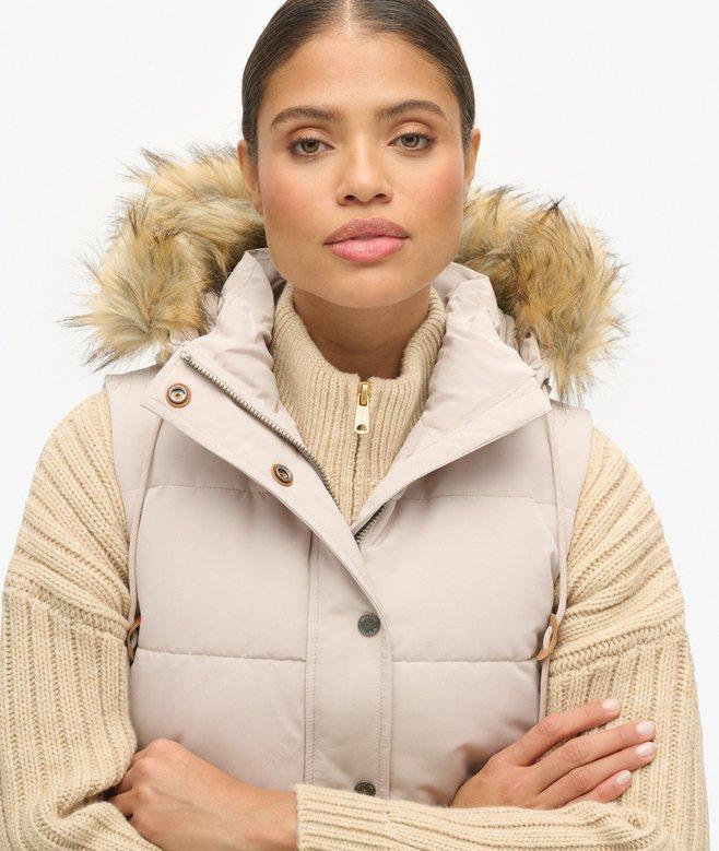 Superdry Chaleco Acolchado De Pelo Sintético Everest