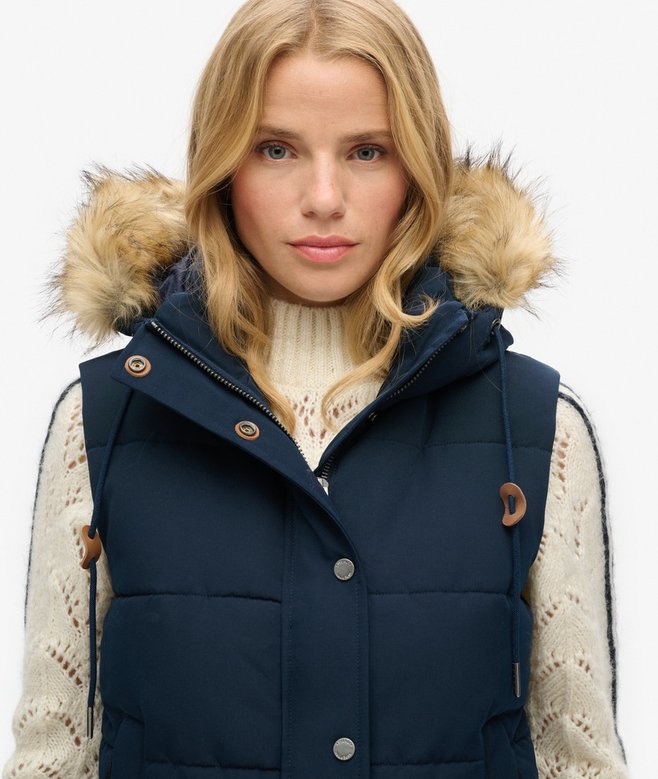 Superdry Chaleco Acolchado De Pelo Sintético Everest