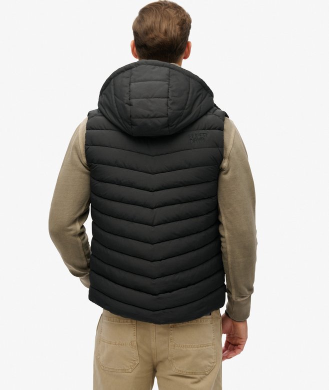 Superdry Chaleco Acolchado Deportivo Con Capucha Fuji