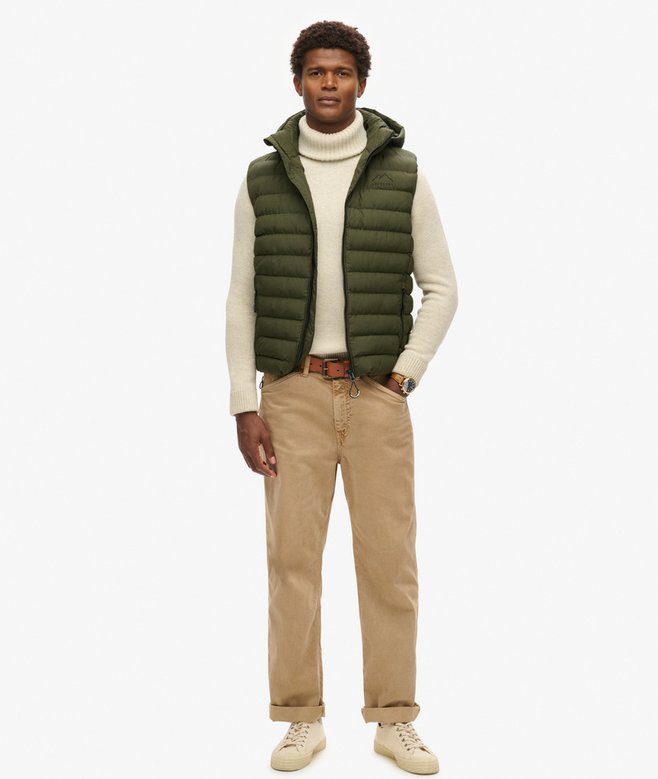 Superdry Chaleco Acolchado Deportivo Con Capucha Fuji