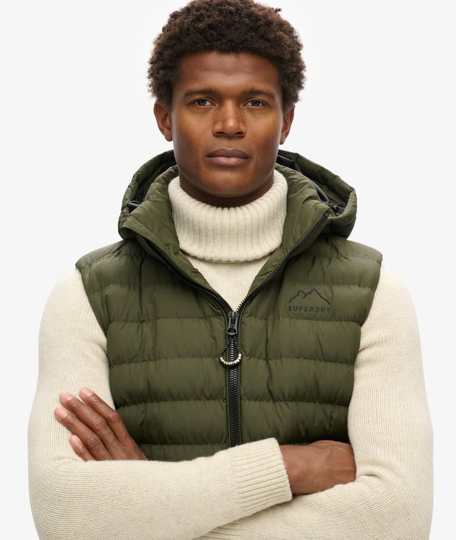 Superdry Chaleco Acolchado Deportivo Con Capucha Fuji