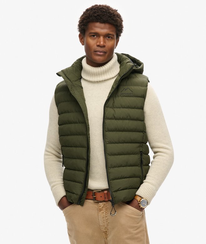superdry Chaleco acolchado deportivo con capucha Fuji