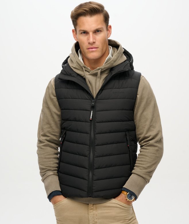 superdry Chaleco acolchado deportivo con capucha Fuji