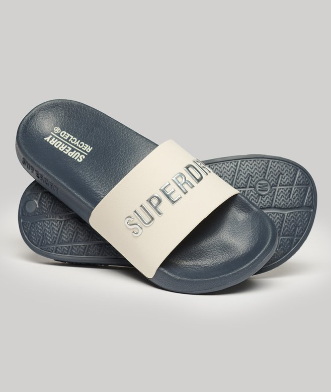 superdry Chanclas de piscina veganas con logotipo Code