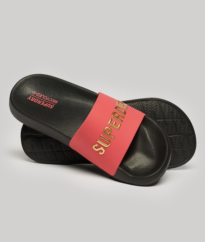 superdry Chanclas de piscina veganas con logotipo Code
