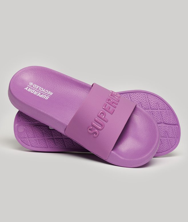 superdry Chanclas de piscina veganas con logotipo Code