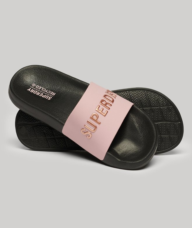 superdry Chanclas de piscina veganas con logotipo Code