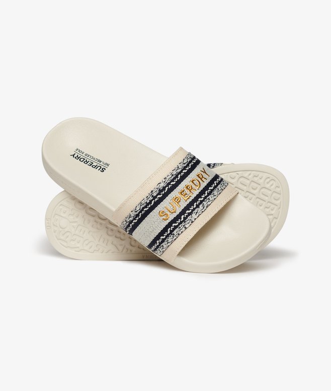 superdry Chanclas de piscina veganas de tira tejida