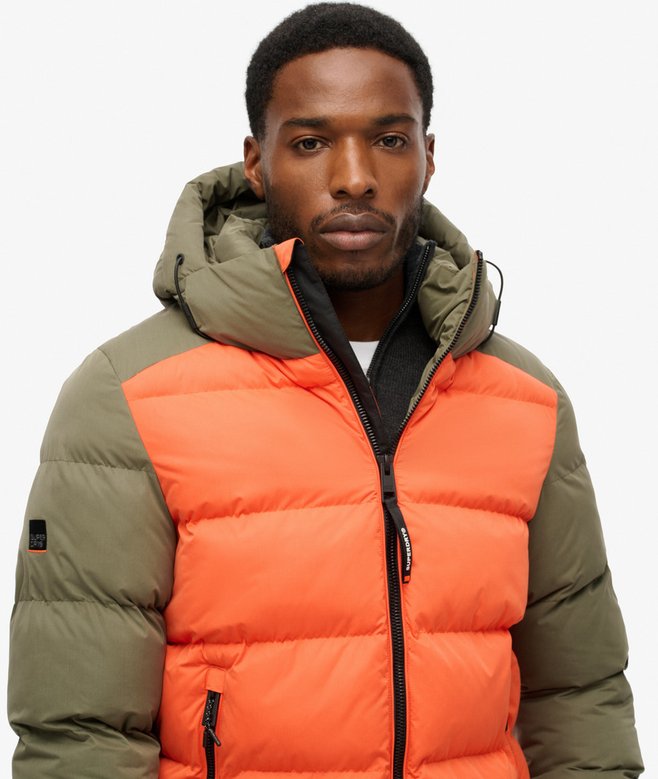 Superdry Chaqueta Acolchada Con Capucha Y Bloques De Color Sport
