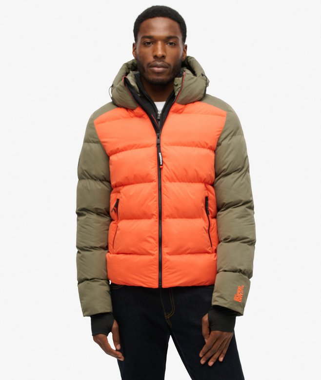 Superdry Chaqueta Acolchada Con Capucha Y Bloques De Color Sport
