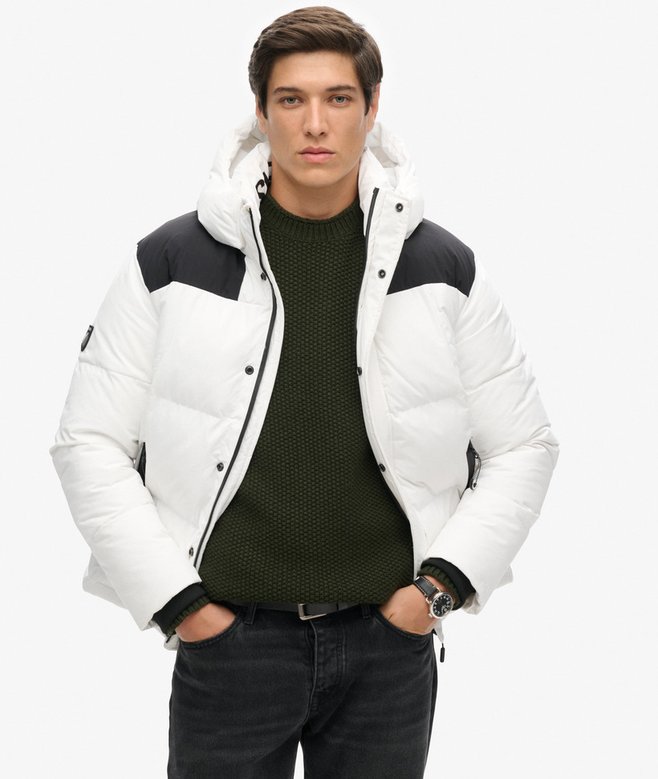 superdry Chaqueta acolchada de corte cuadrado con capucha