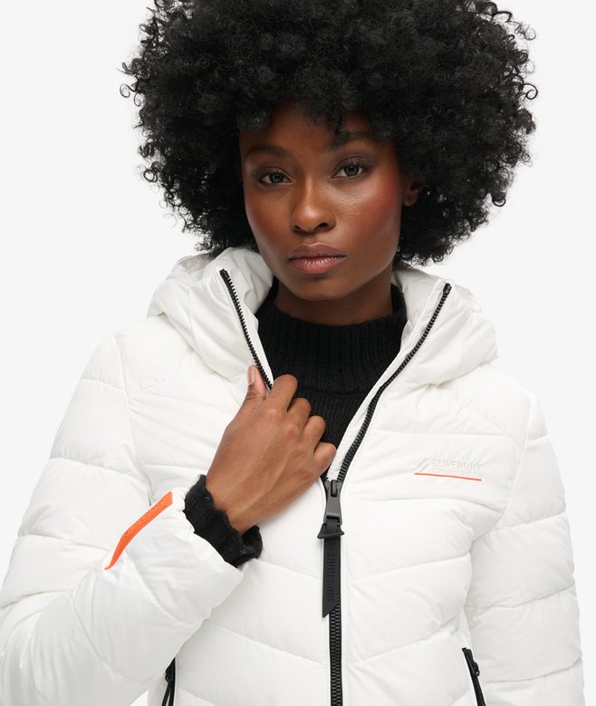 Superdry Chaqueta Acolchada De Microfibra Con Capucha