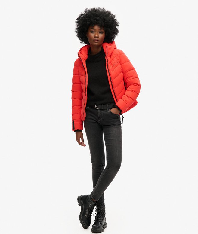 Superdry Chaqueta Acolchada De Microfibra Con Capucha