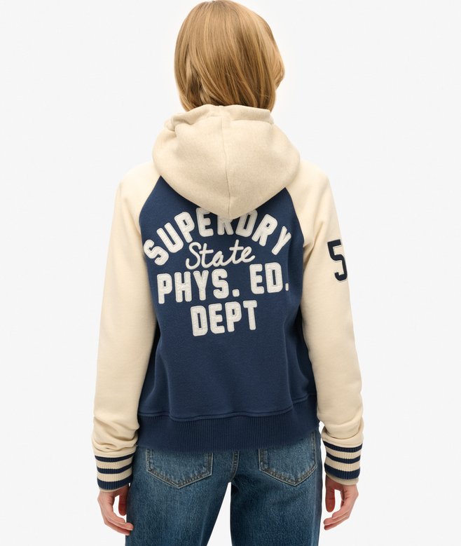 Superdry Chaqueta Bómber De Punto Gráfica College Script