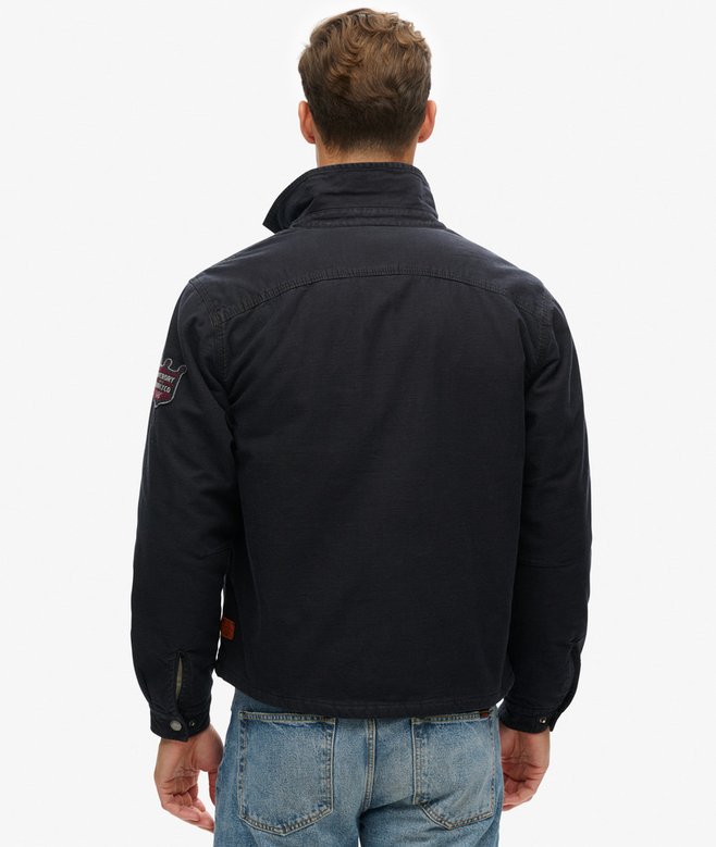 Superdry Chaqueta Con Cremallera Integral Y Parches