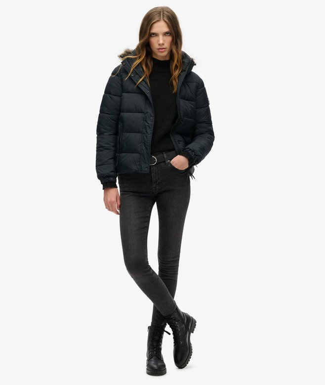 Superdry Chaqueta Corta Con Capucha De Uso Intermedio