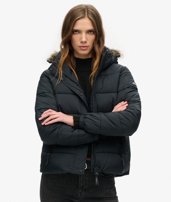 superdry Chaqueta corta con capucha de uso intermedio