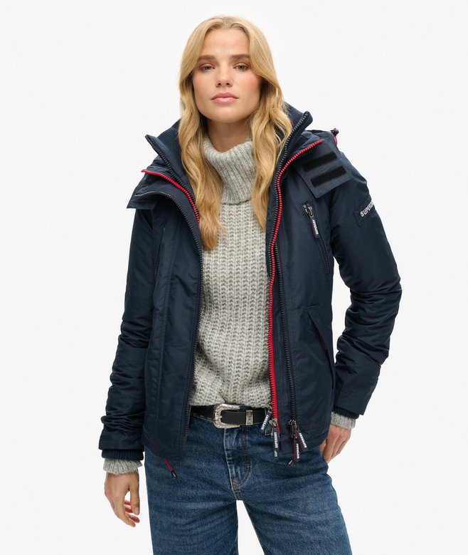 superdry Chaqueta cortavientos con capucha y logotipo