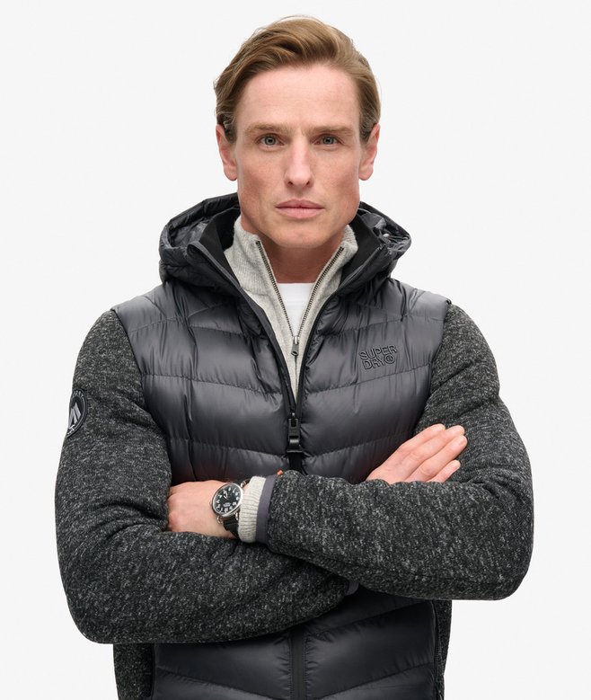 Superdry Chaqueta Híbrida De Punto Con Capucha Storm