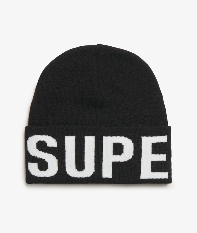 superdry Gorro de punto con el logotipo de la marca